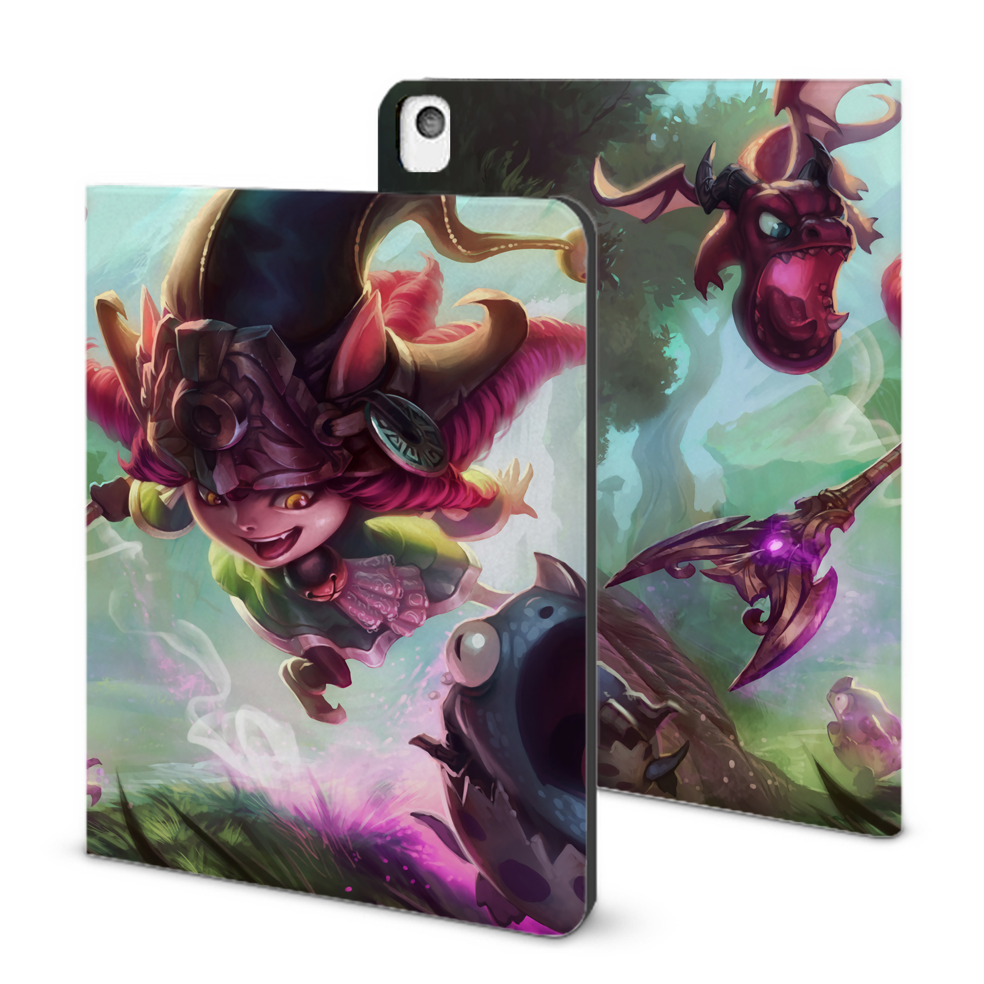 （画像用） リーグ・オブ・レジェンド League of Legends LOL IPadケース ペンホルダー付き ブックスタイルデザイン